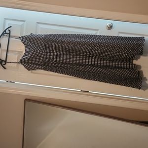 JCrew Pleated midi dress in crinkle gingham blue and white size 14